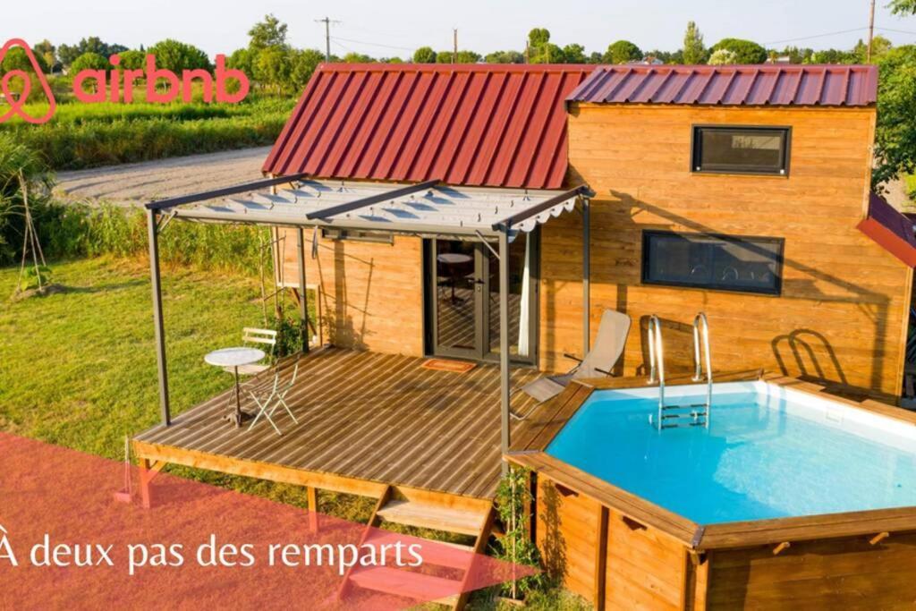 Myinsolite - Tiny-House, Jacuzzi, Brasero, Piscine Aigues-Mortes Exterior foto