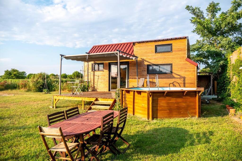 Myinsolite - Tiny-House, Jacuzzi, Brasero, Piscine Aigues-Mortes Exterior foto